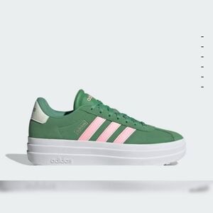 Adidas Women's Green and Pink Casual Sneakers